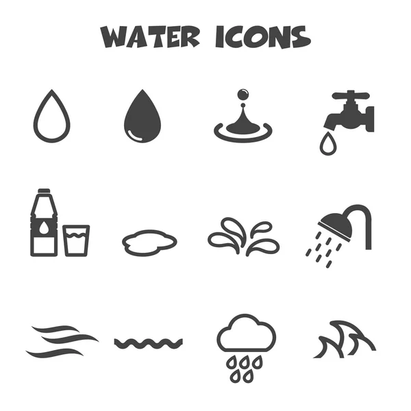 Water pictogrammen — Stockvector