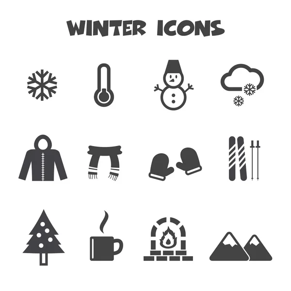 Winter icons — Stock Vector