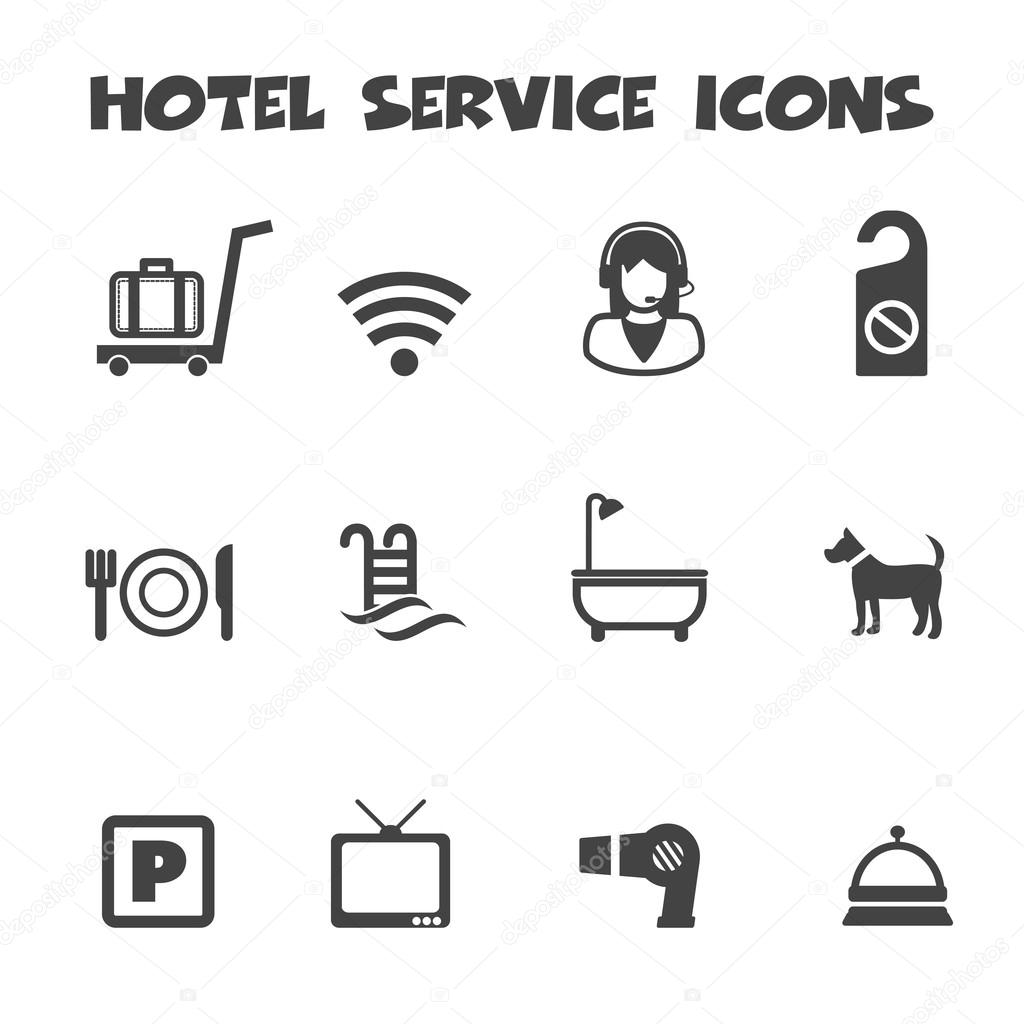 Hotel service icons