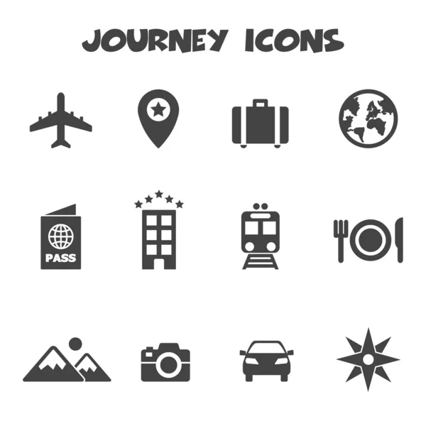 Journey icons — Stock Vector