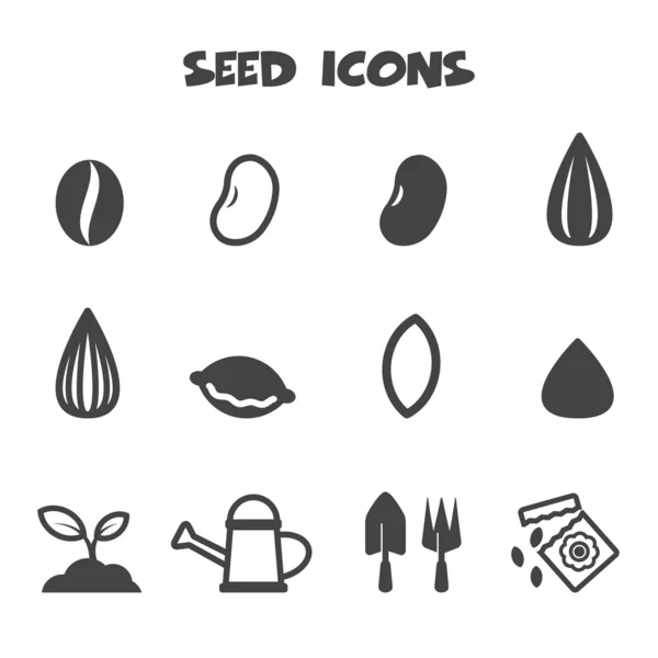 Seed icons — Stock Vector