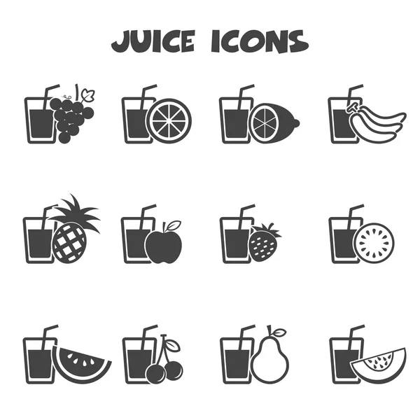 Iconos de jugo — Archivo Imágenes Vectoriales