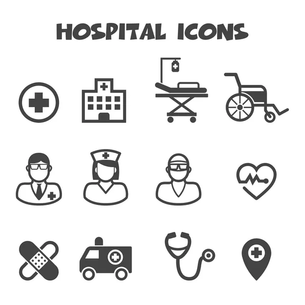 Iconos del hospital — Vector de stock