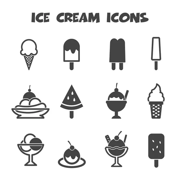 Iconos de helado — Vector de stock