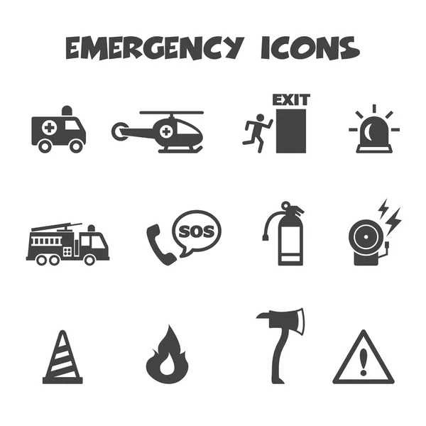 Iconos de emergencia — Vector de stock