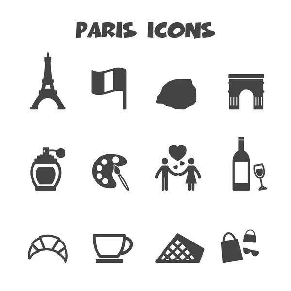 Iconos de París — Archivo Imágenes Vectoriales