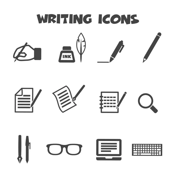 Escribir iconos — Vector de stock