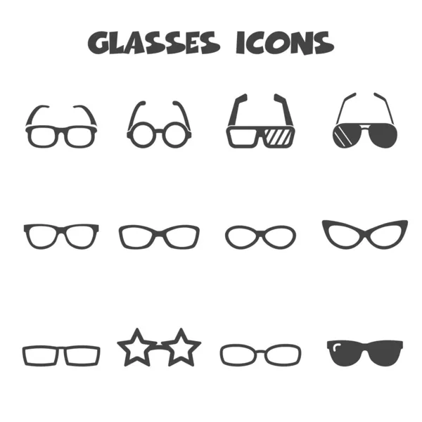 Glasses icons — Stock Vector