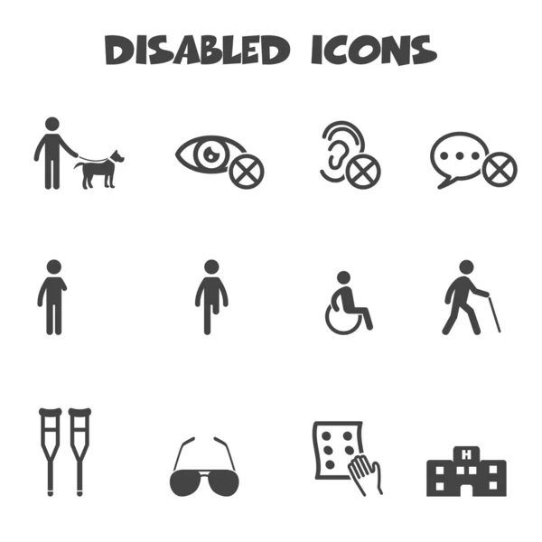 Disabled icons — Stock Vector