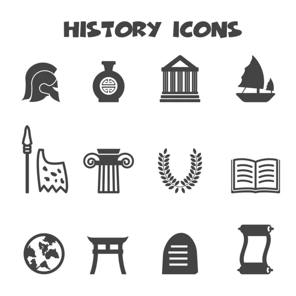 History icons — Stock Vector