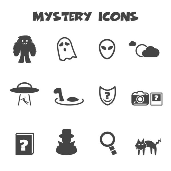 Mystery icons — Stock Vector