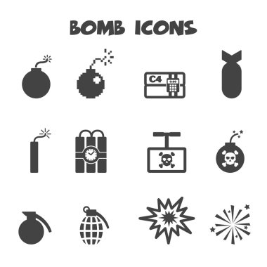 bomb icons clipart