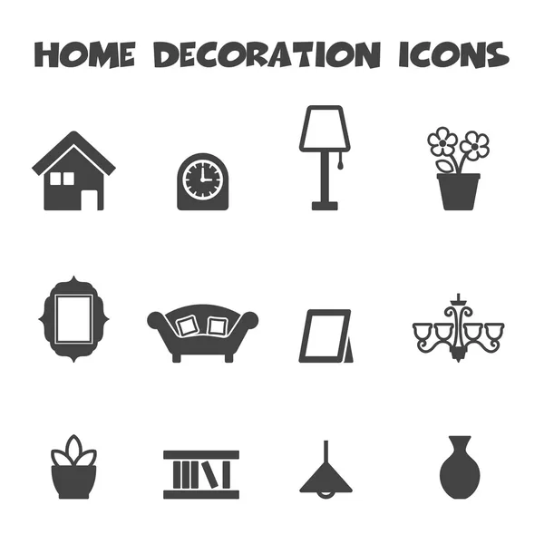 Huis decoratie pictogrammen — Stockvector