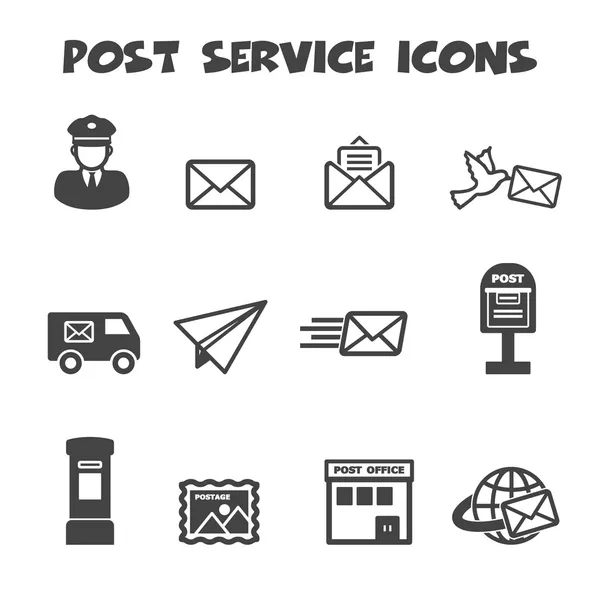 Iconos de servicio posterior — Vector de stock