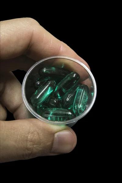 Green pills — Stock Photo, Image