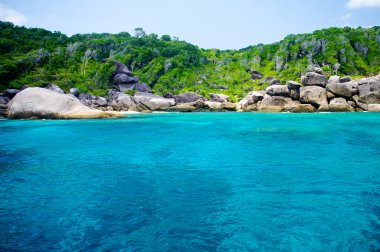 güzel mavi deniz Güney Tayland, Asya