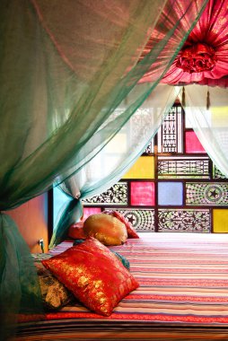moroccan bed style clipart