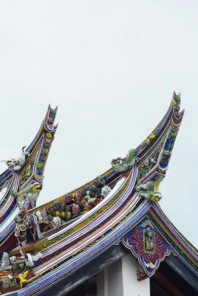 Малайзийская крыша храма "Чэн Хун Тэн" — стоковое фото
