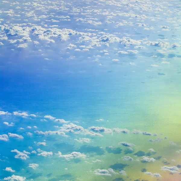 Weergave van de wolken van het vliegtuig tijdens de vlucht — Stockfoto