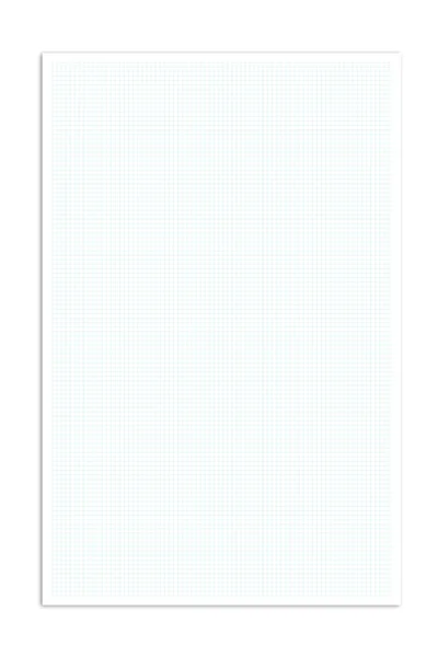 Blue graph white paper isolted on white background — Stock Photo, Image