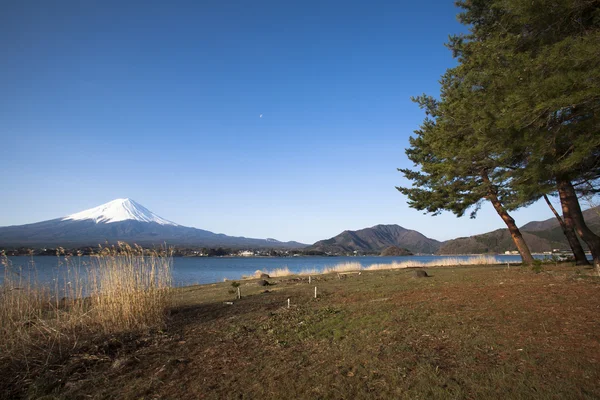 Monte Fuji vista dal lago — Foto Stock