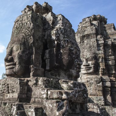Bayon yüz angkor thom, siem reap, Kamboçya.