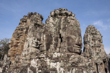 Bayon yüz angkor thom, siem reap, Kamboçya.