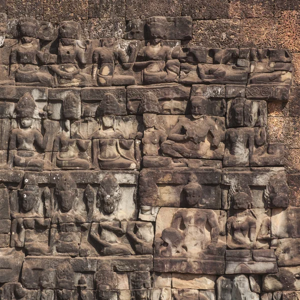 Angkor wat. kunst detail op de steen — Stockfoto