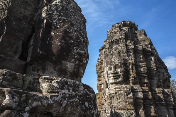 Bayon face Angkor Thom, Siem Reap, Camboya . —  Fotos de Stock