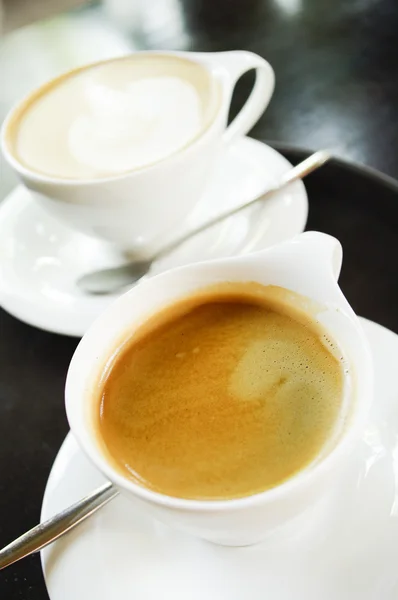 2 Tassen heißen Kaffee — Stockfoto