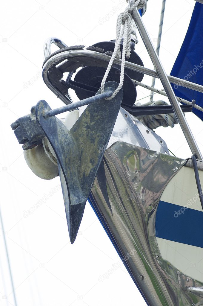 Anchor on head of boat
