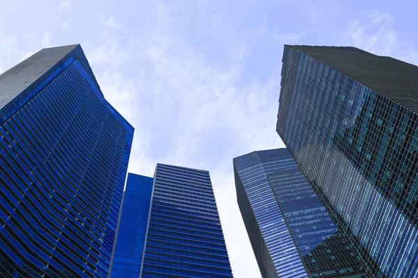 Arquitetura de negócios de construção moderna de Singapura — Fotografia de Stock