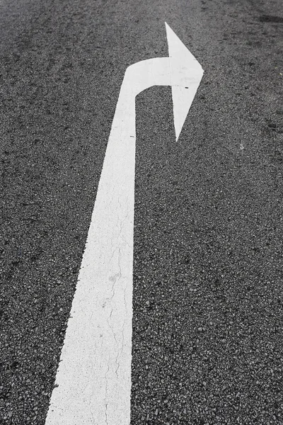 Arrow direction on the road — Stock Photo, Image