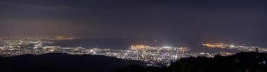 10 milyon dolar gece manzarası. Kobe. Japonya