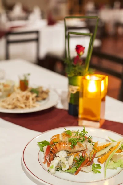 Gastronomische op restaurant Rechtenvrije Stockfoto's