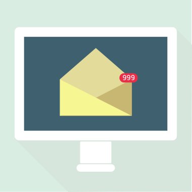 Email Notification flat design clipart