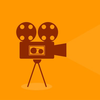 video vintage retro tek simge