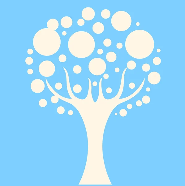 Koncepcja drzewa na niebieskim tle — Wektor stockowy