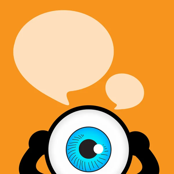 La charla del ojo azul con cita de burbuja — Archivo Imágenes Vectoriales