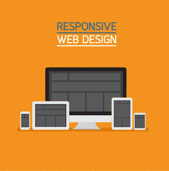 Web design responsivo. EPS10 — Vetor de Stock
