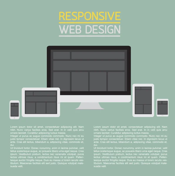 Web design responsivo. EPS10 — Vetor de Stock