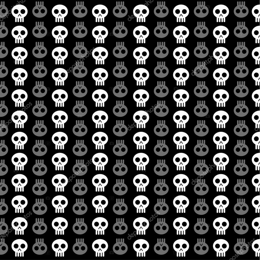 White skull patterns on black background Stock Vector by ©2nix 42894783