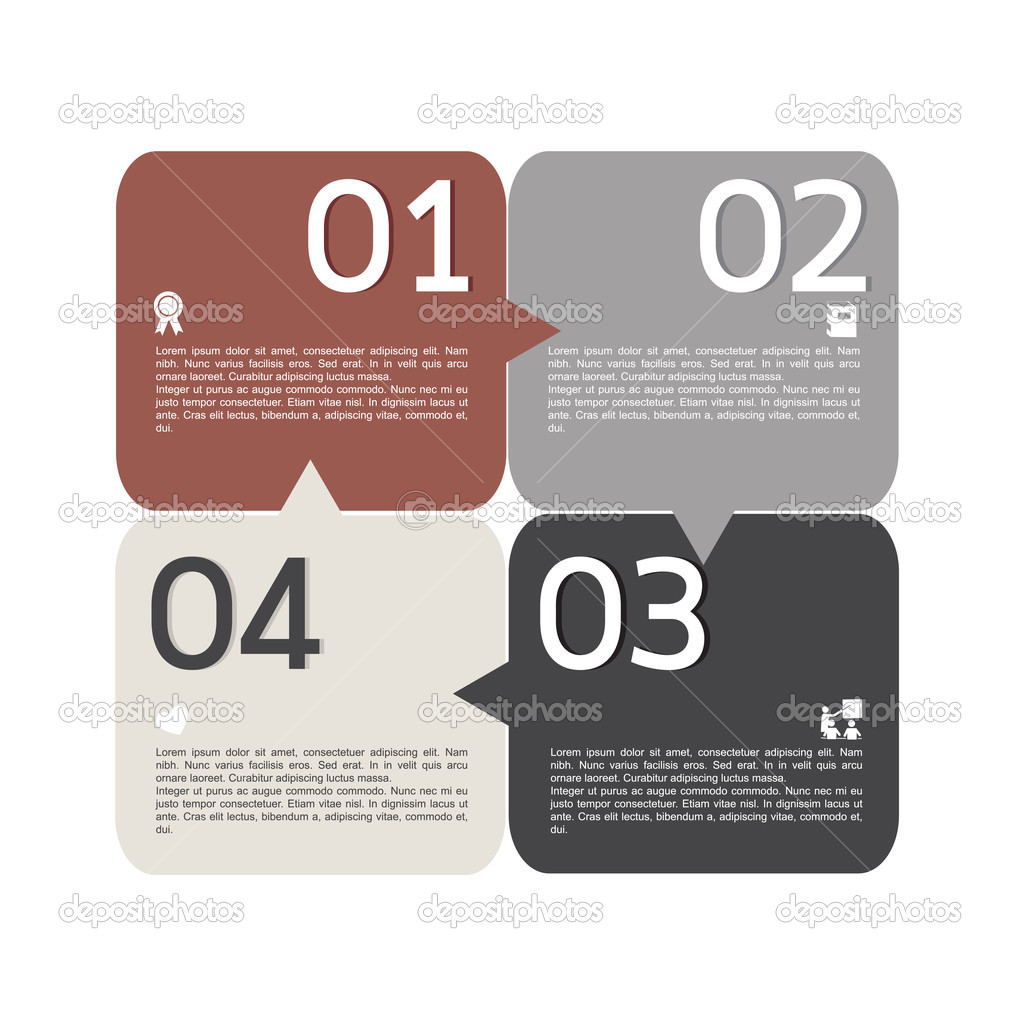 Retro infographic progress number for business vintage color sty