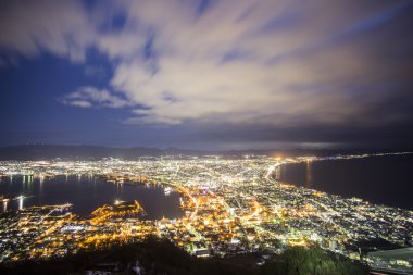 Japonya'da Hakodate bakış açısından en iyi ilk 3 nightview. Hakodate. japa