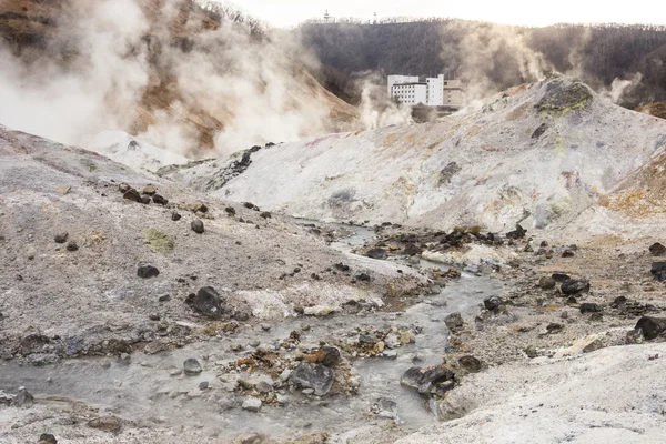 日本北海道著名的Noboribetsu温泉 — 图库照片