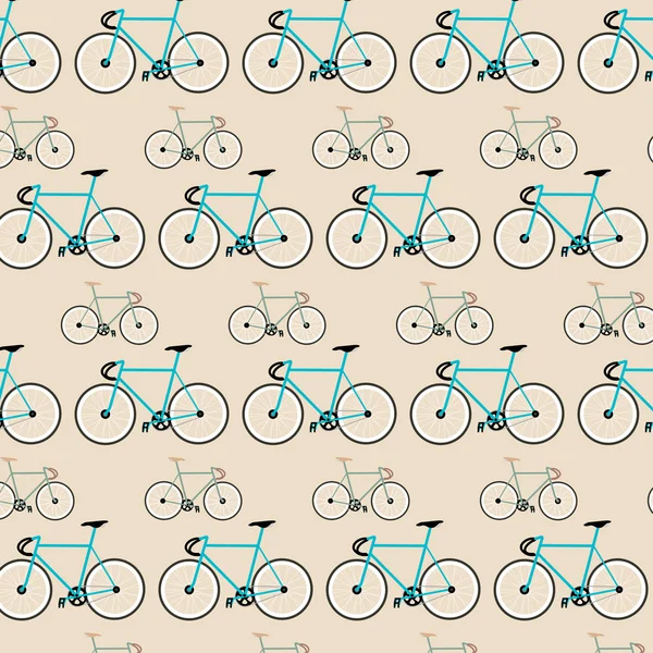 Bicycle pattern vintage background — Stock Vector