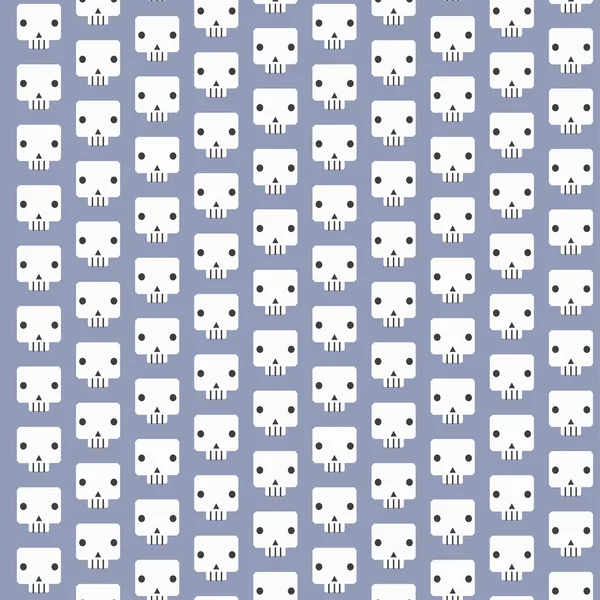 Fondo de patrones de cráneo blanco — Vector de stock