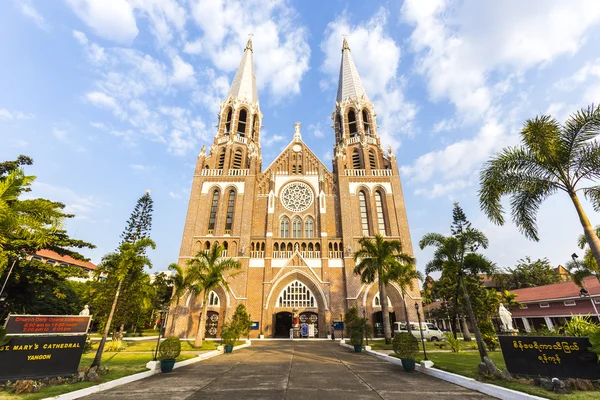 Saint mary cathedral. Yangon. Myanmar. — Stock Photo, Image