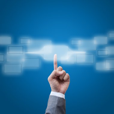 iş yandan basın modern düğme teknoloji arabirimi