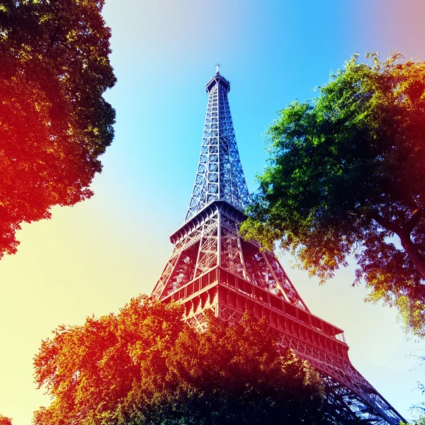 Eiffle Tower filter fotografi seni. Paris. Perancis — Stok Foto